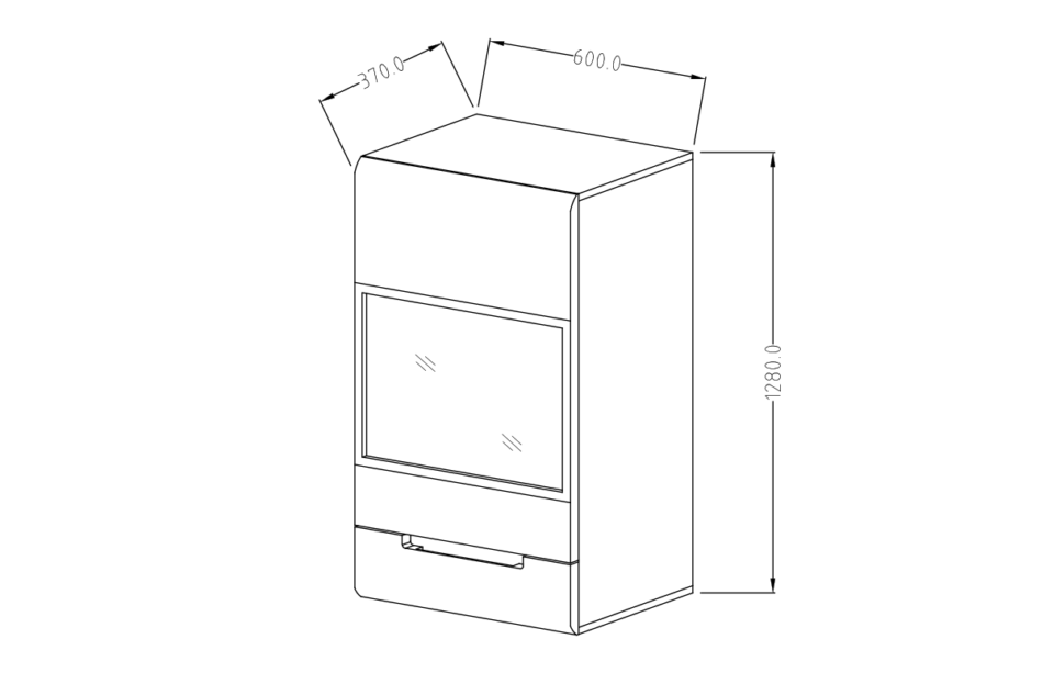 HEKTOR Witryna Lewa biały połysk - zdjęcie 6