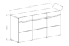 HEKTOR Komoda biały połysk - zdjęcie 5