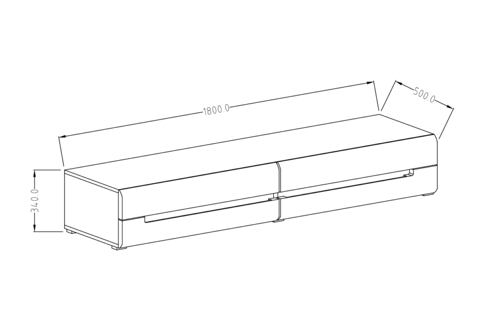 HEKTOR Szafka RTV biały połysk - zdjęcie 5