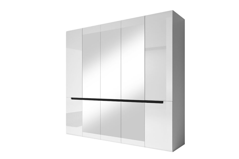 HEKTOR Szafa ubraniowa biały połysk - zdjęcie 0