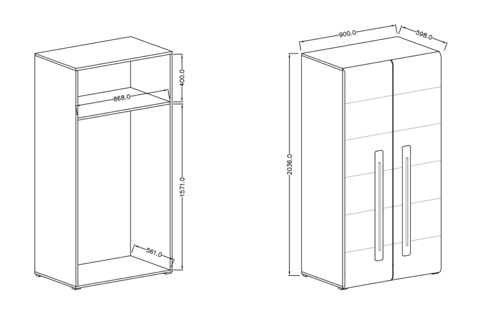TULSA Szafa dąb naturalny - zdjęcie 4