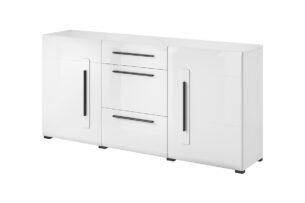 TULSA, https://dev1-mda.konsimo.pl/kolekcja/tulsa/ Komoda biały połysk - zdjęcie