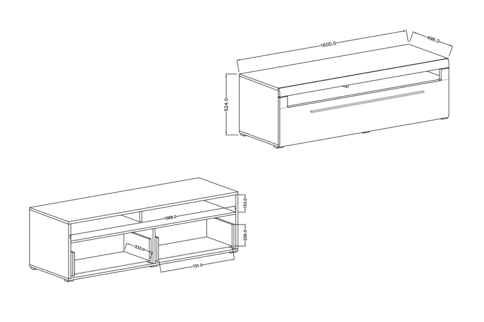 TULSA Szafka RTV dąb naturalny - zdjęcie 3