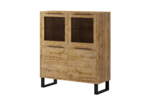 HALLE, https://dev1-mda.konsimo.pl/kolekcja/halle/ Komoda dąb/czarny - zdjęcie