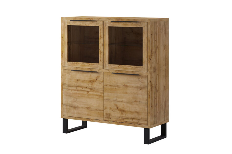 HALLE Komoda dąb/czarny - zdjęcie 0