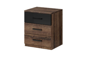 GALAXY, https://dev1-mda.konsimo.pl/kolekcja/galaxy/ Stolik nocny ciemny dąb/czarny - zdjęcie