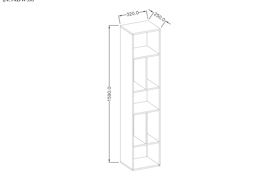 TOLEDO Regał wiszący antracyt połysk/dąb naturalny - zdjęcie 2