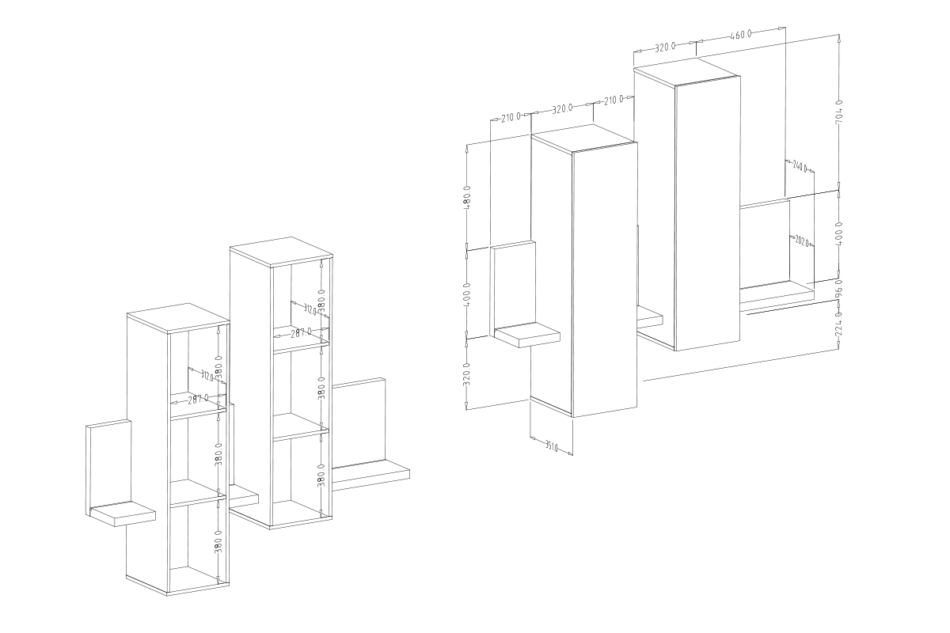 BOTA Szafka wisząca dąb sonoma/antracytowy - zdjęcie 2