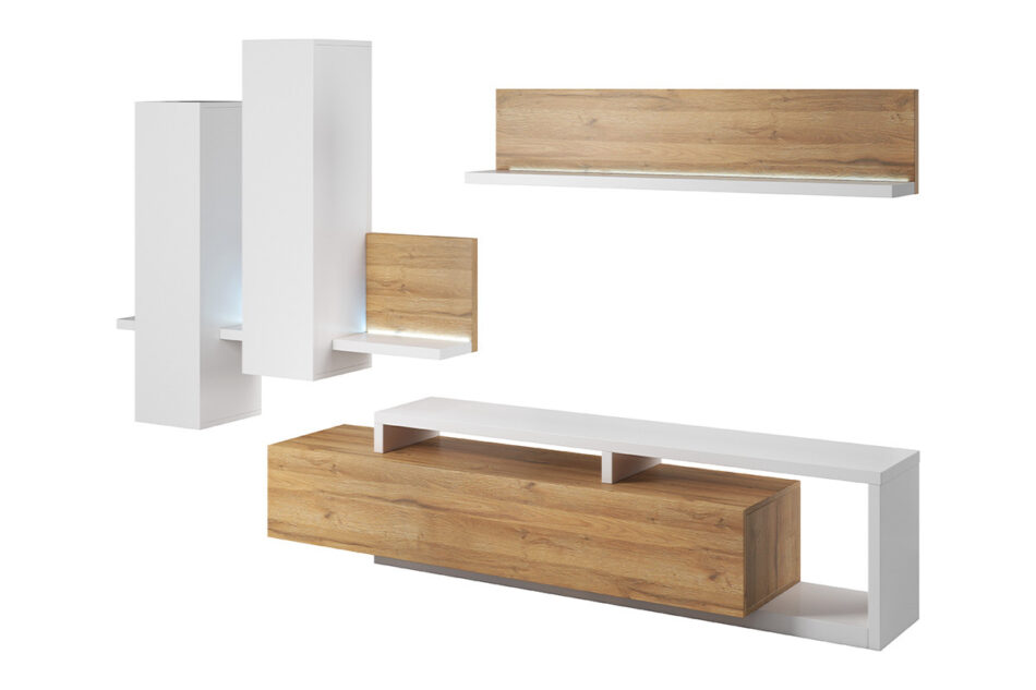 BOTA Meblościanka dąb naturalny/biały - zdjęcie 0