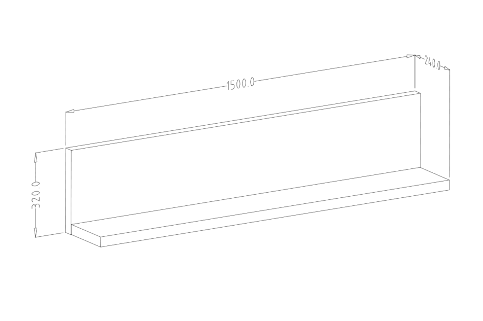 BOTA Półka wisząca dąb sonoma/antracytowy - zdjęcie 2