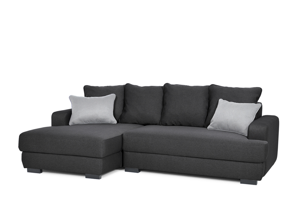 TUBERO Narożnik lewy czarny/szary - zdjęcie 1