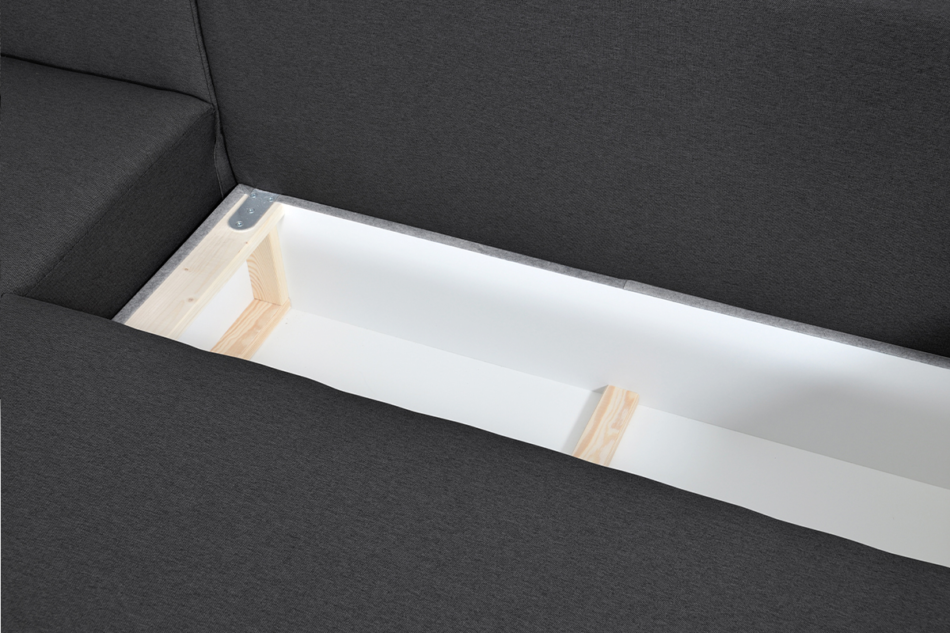 TUBERO Narożnik lewy czarny/szary - zdjęcie 9