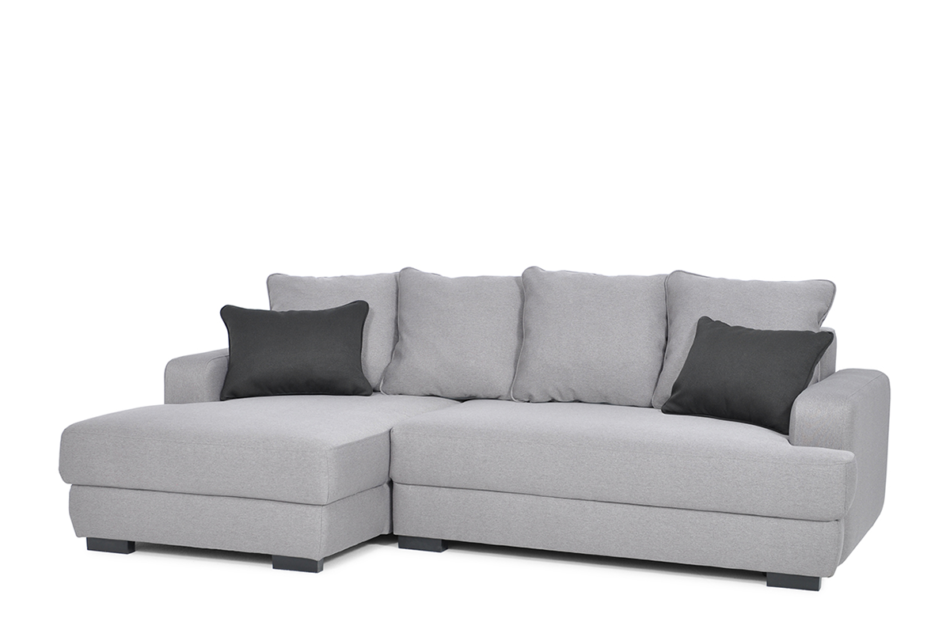 TUBERO Narożnik lewy szary/czarny - zdjęcie 1