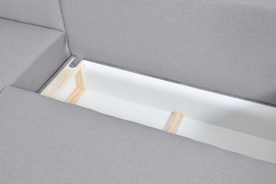 TUBERO Narożnik lewy szary/czarny - zdjęcie 9