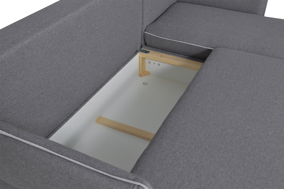 JUSTI Narożnik lewy/prawy ciemny szary/jasny szary - zdjęcie 9