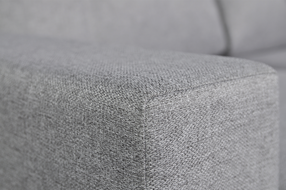 ZAPPO Narożnik z dostawianą pufą szary/żółty - zdjęcie 6