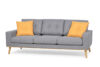 ZAPPO Sofa 3 szary/żółty - zdjęcie 2