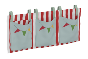 STEENS FOR KIDS, https://dev1-mda.konsimo.pl/kolekcja/steens-for-kids/ Organizer na łóżko miętowy/czerwony - zdjęcie