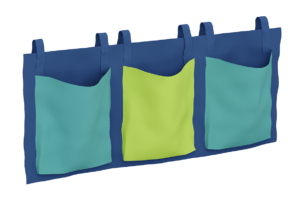 STEENS FOR KIDS, https://dev1-mda.konsimo.pl/kolekcja/steens-for-kids/ Organizer na łóżko granatowy/turkusowy/zielony - zdjęcie