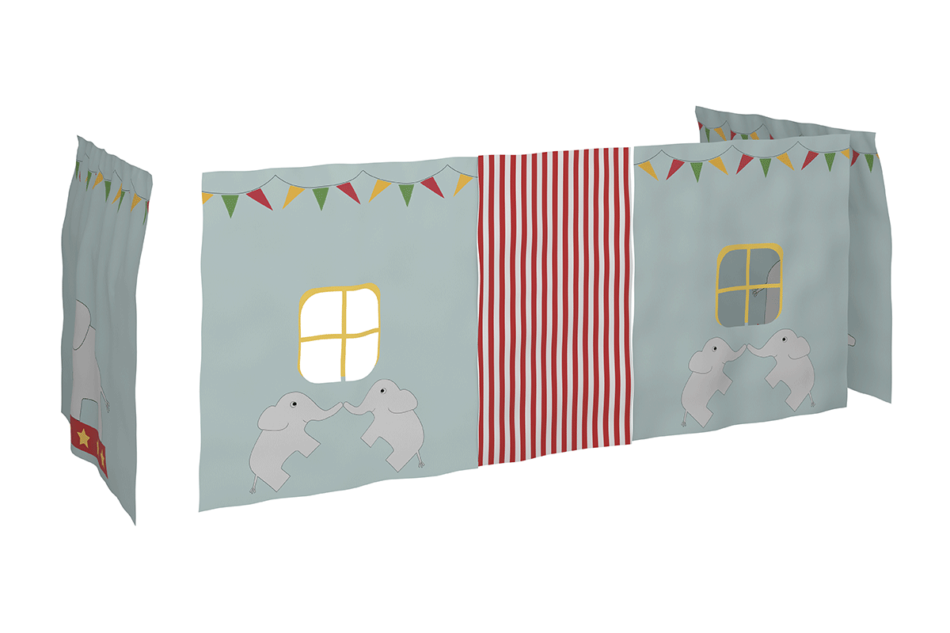 STEENS FOR KIDS Zasłona do łóżka piętrowego miętowy/czerwony - zdjęcie 0