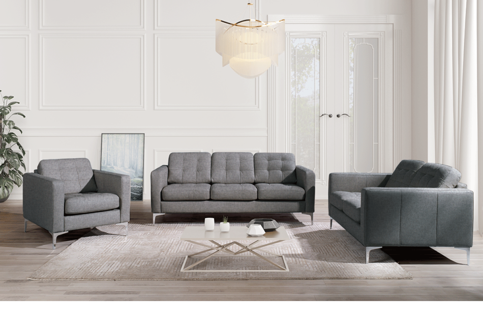 PORTOFINO Sofa 3 jasny szary - zdjęcie 1