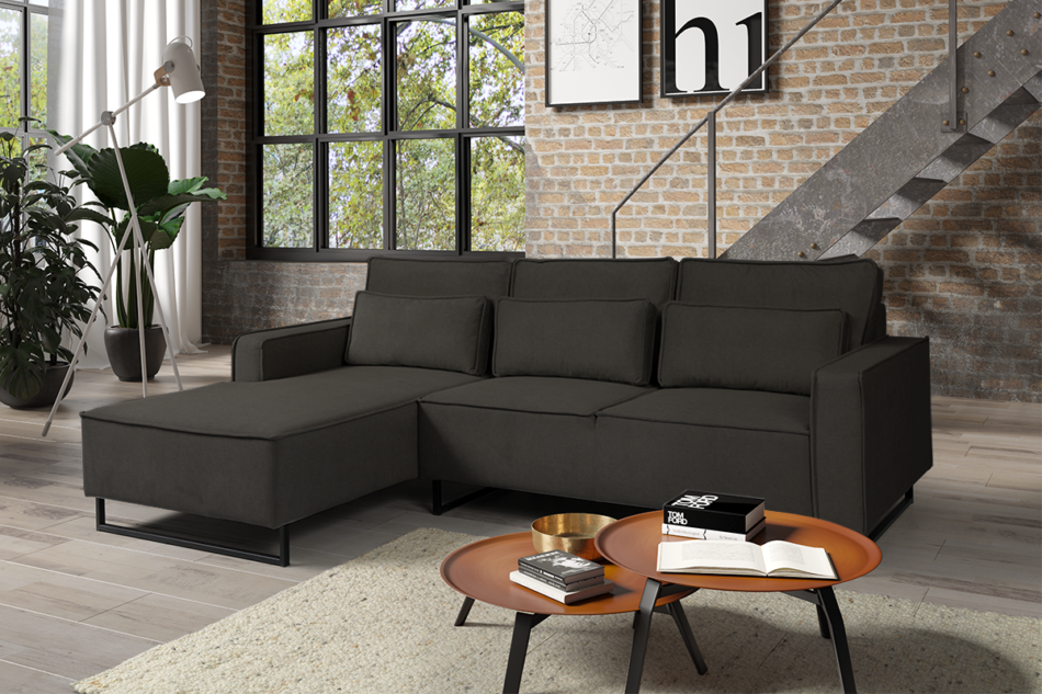 RACHELA Narożnik lewy ciemny szary - zdjęcie 2