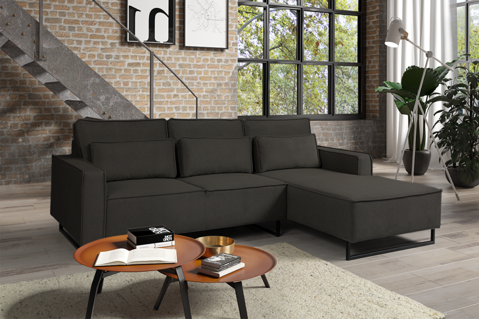 RACHELA Narożnik prawy ciemny szary - zdjęcie 1