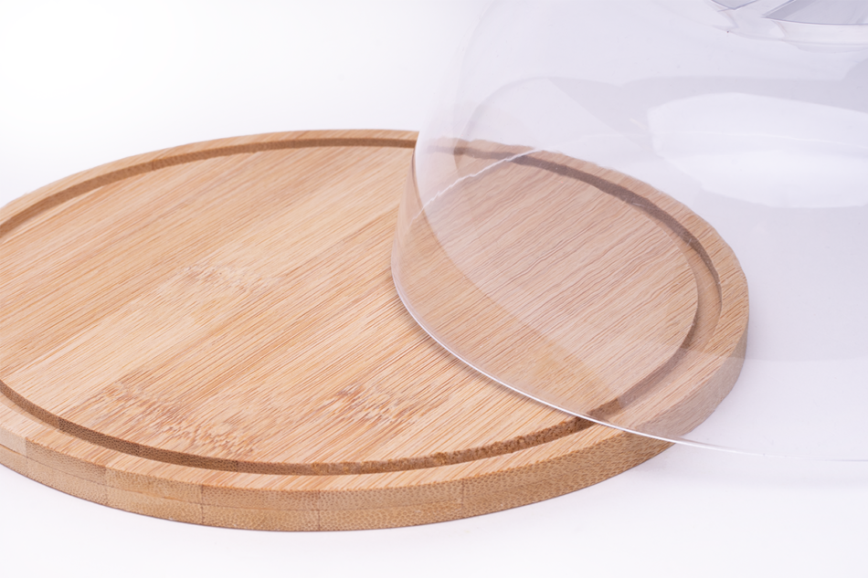 ALLIGA Pojemnik na ser okrągły przezroczysty/brązowy - zdjęcie 1