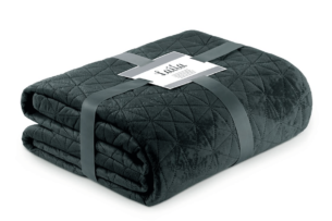 LAILA, https://dev1-mda.konsimo.pl/kolekcja/laila/ Narzuta grafitowy/srebrny - zdjęcie