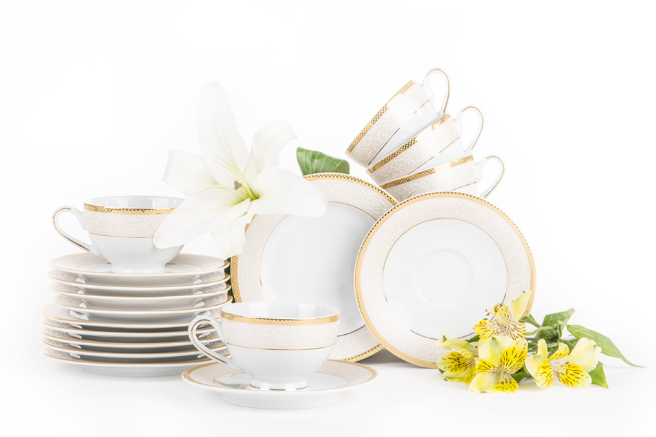 MARTHA GOLD Serwis herbaciany 6os. (12el.) Gold - zdjęcie 2