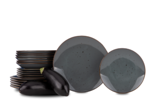 ALUMINA, https://dev1-mda.konsimo.pl/kolekcja/alumina/ Serwis obiadowy 6os. (18el.) Cottage Graphit - zdjęcie