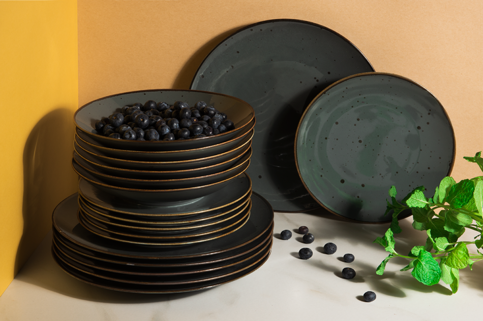 ALUMINA Serwis obiadowy 6os. (18el.) Cottage Graphit - zdjęcie 1