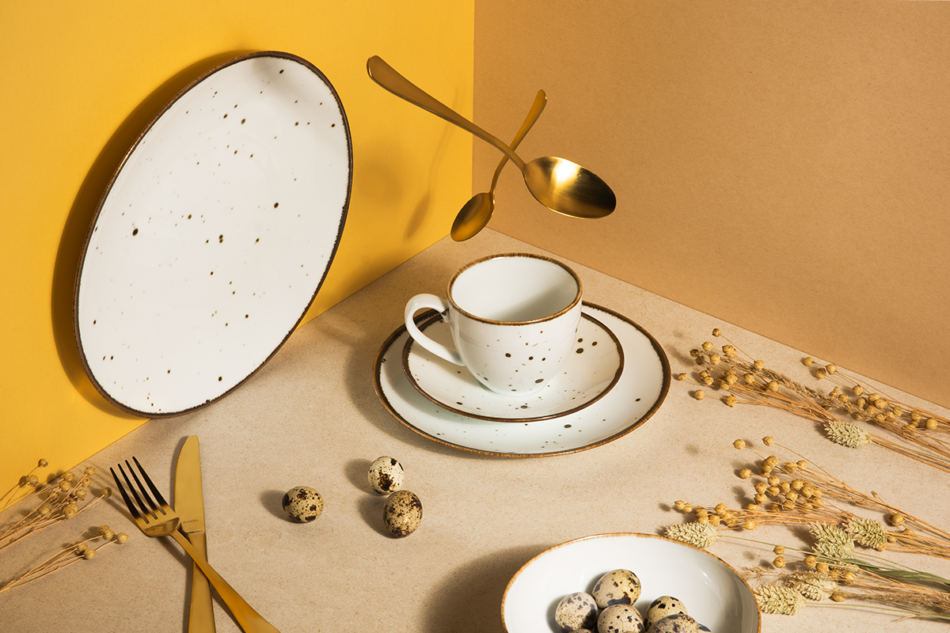 ALUMINA Filiżanka ze spodkiem Cottage White - zdjęcie 4