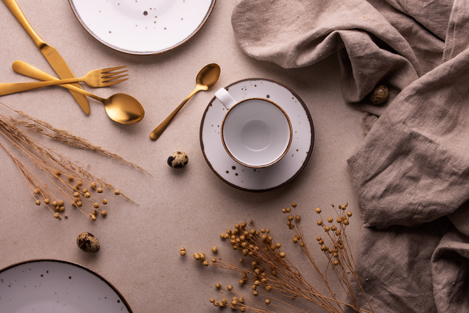 ALUMINA Filiżanka ze spodkiem Cottage White - zdjęcie 1