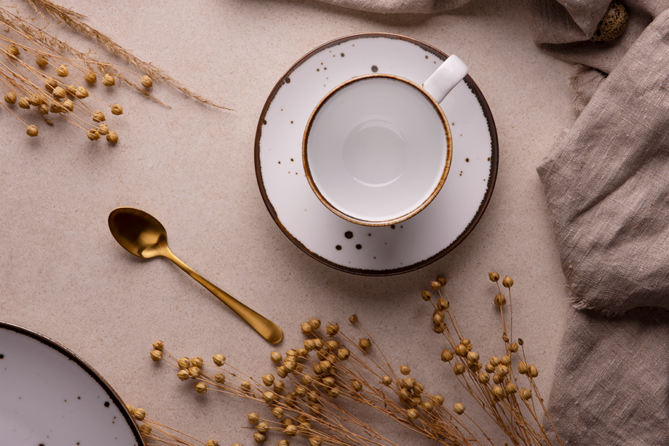 ALUMINA Filiżanka ze spodkiem Cottage White - zdjęcie 3