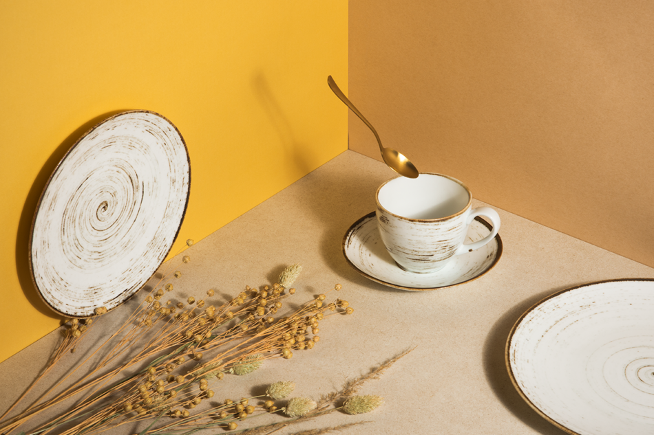 ALUMINA Filiżanka ze spodkiem Nostalgia White - zdjęcie 2