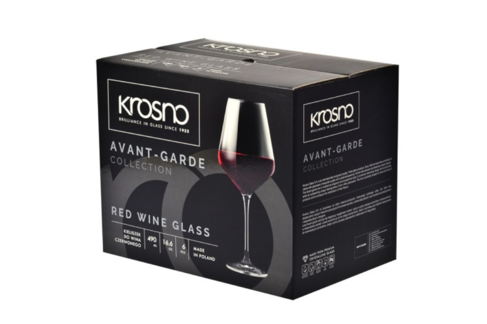 AVANT-GARDE Kieliszek do wina czerwonego (6 szt.) przezroczysty - zdjęcie 4