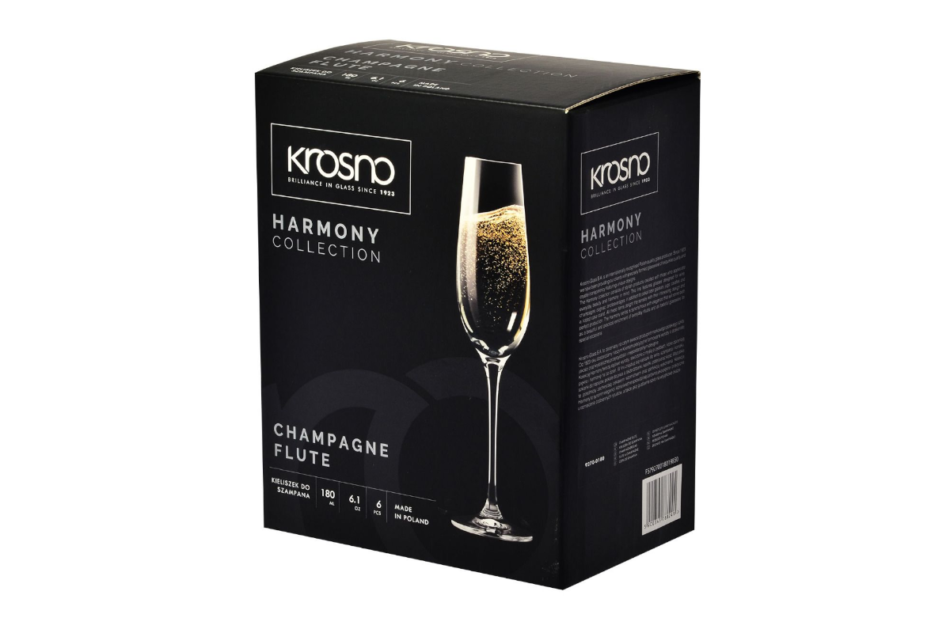HARMONY Kieliszek do szampana (6 szt.) przezroczysty - zdjęcie 4