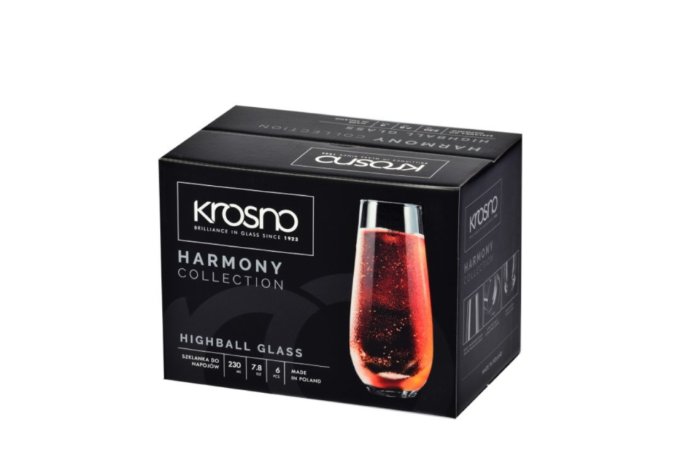 HARMONY Szklanka  (6 szt.) przezroczysty - zdjęcie 4
