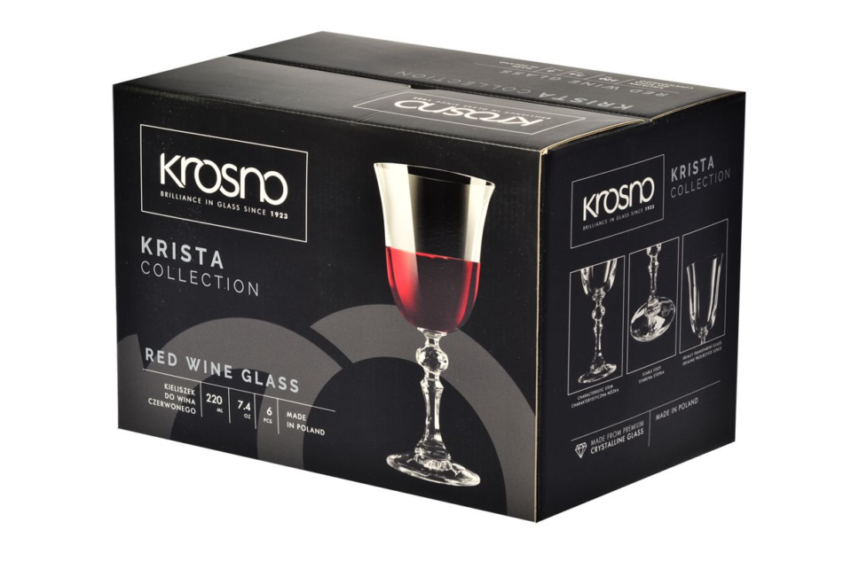 KRISTA Kieliszek do wina czerwonego  (6 szt.) przezroczysty - zdjęcie 4