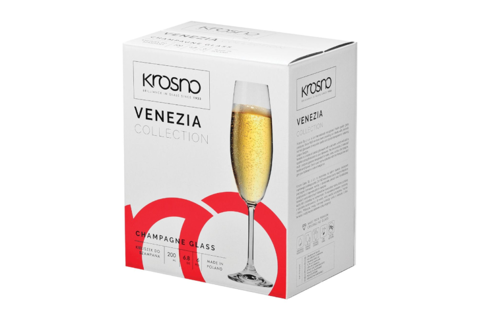 VENEZIA Kieliszek do szampana (6 szt.) przezroczysty - zdjęcie 4