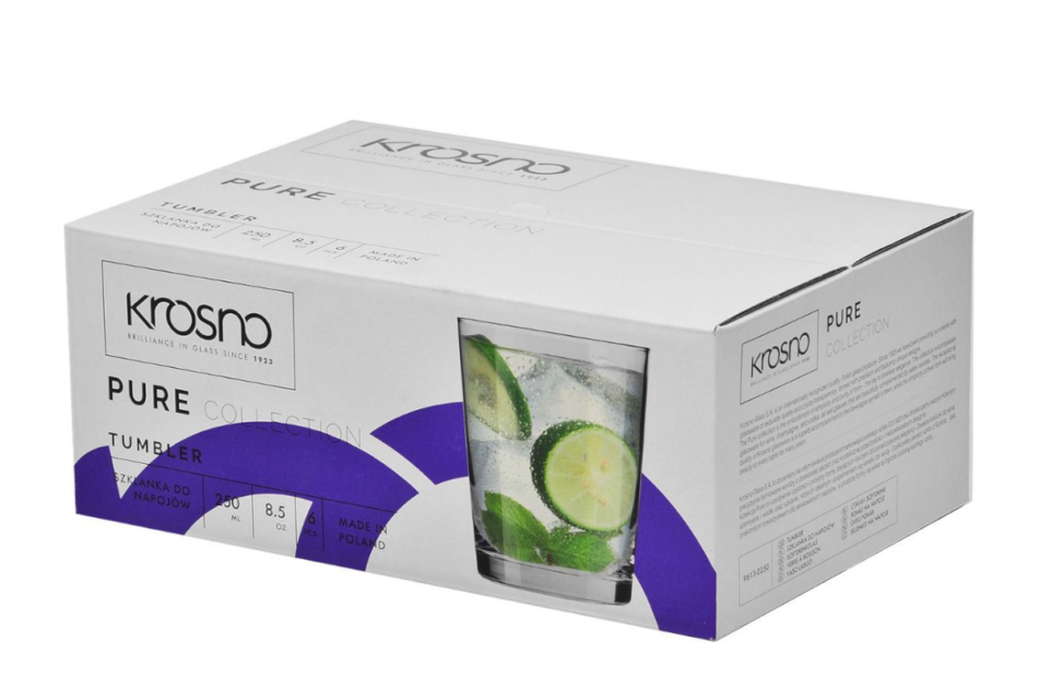 PURE Szklanka (6 szt.) przezroczysty - zdjęcie 4