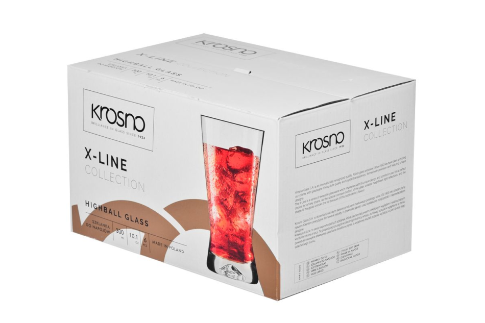 X-LINE Szklanka (6 szt.) przezroczysty - zdjęcie 4