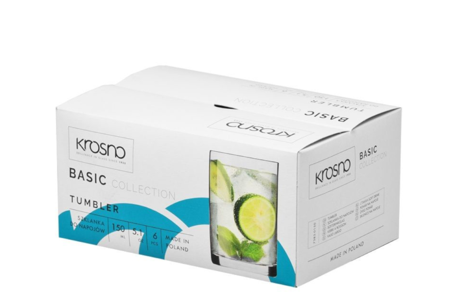 BASIC Szklanka (6 szt.) przezroczysty - zdjęcie 4