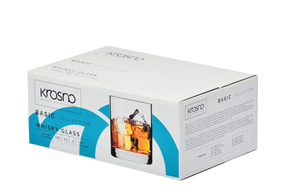 BASIC Szklanka do whisky (6 szt.) przezroczysty - zdjęcie 4