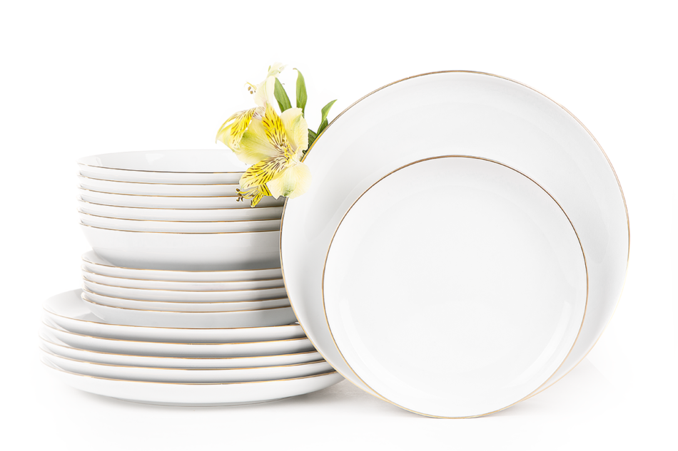NORA ZŁOTA LINIA Zestaw obiadowy 6os. (18 el.) Złota Linia - zdjęcie 0