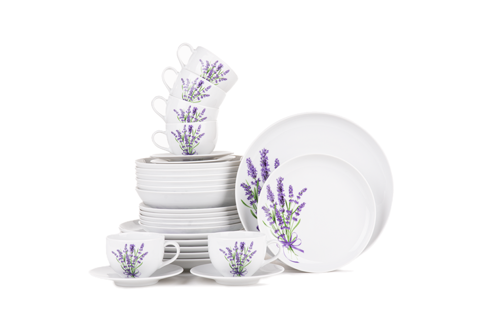 NORA LAWENDA Zestaw obiadowy 6os. (30 el.) Lawenda - zdjęcie 0