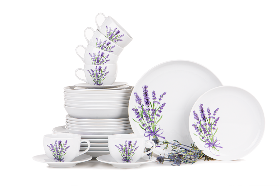 NORA LAWENDA Zestaw obiadowy 6os. (30 el.) Lawenda - zdjęcie 2