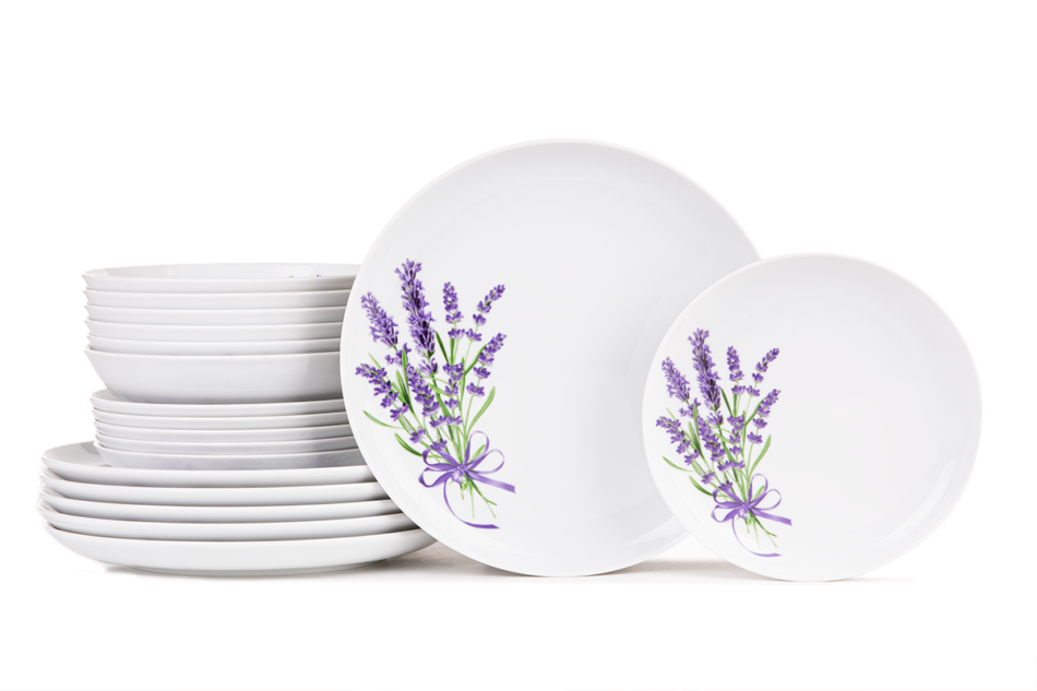 NORA LAWENDA Zestaw obiadowy 6os. (18 el.) Lawenda - zdjęcie 2