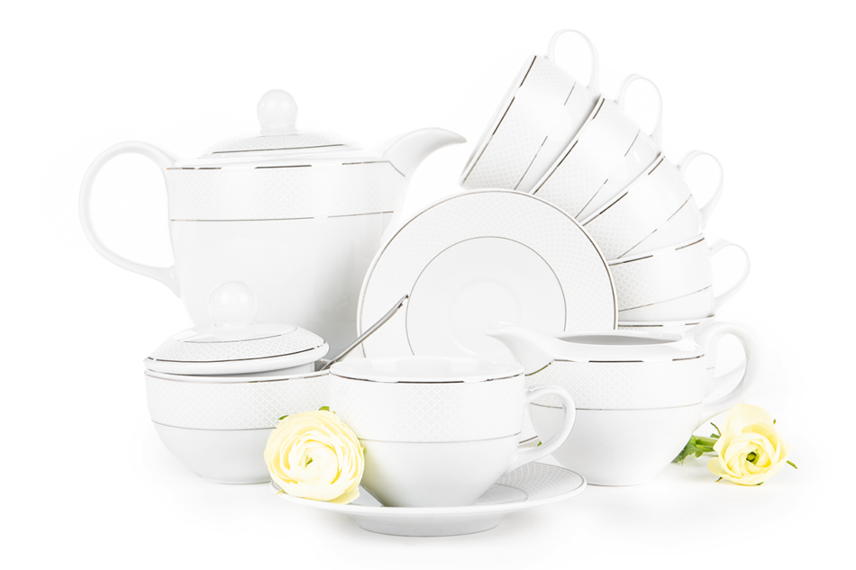 AMELIA SATYNA Zestaw kawowy 6os. (9el.) Satyna - zdjęcie 0